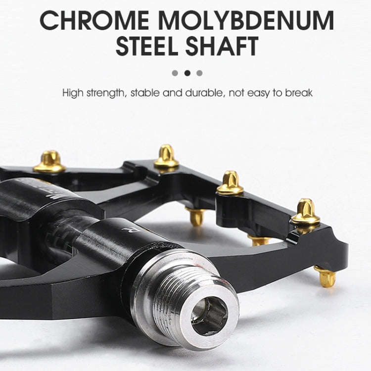 WEST BIKING 3 Bearings Ultralight Carbon Fiber Bushing Mountain Bike Pedal(Titanium)