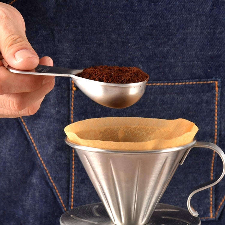 30ml 304 Stainless Steel Thickened Coffee Spoon With Scale Measuring Bean Spoon, Color: Gold