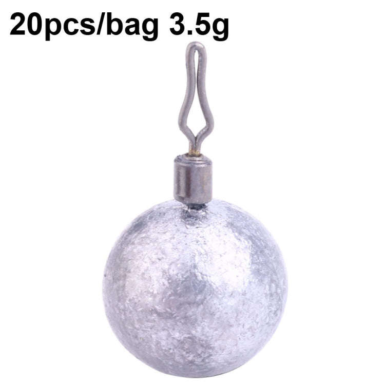 HENGJIA 20pcs/bag 3.5g Fishing Lead Pendant Sea Fishing Lua Spherical Spinning Biting Lead Fishin...