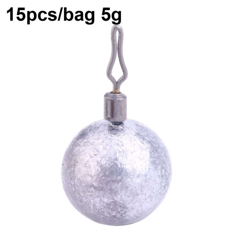 HENGJIA 15pcs/bag 5g Fishing Lead Pendant Sea Fishing Lua Spherical Spinning Biting Lead Fishing ...