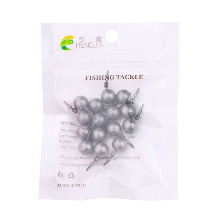 HENGJIA 15pcs/bag 5g Fishing Lead Pendant Sea Fishing Lua Spherical Spinning Biting Lead Fishing ...