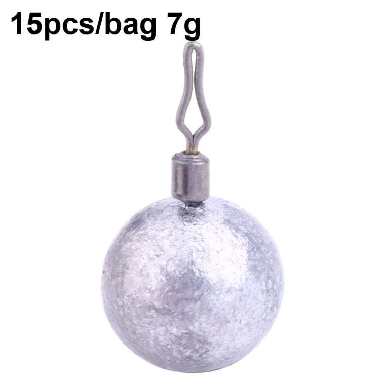 HENGJIA 15pcs/bag 7g Fishing Lead Pendant Sea Fishing Lua Spherical Spinning Biting Lead Fishing ...