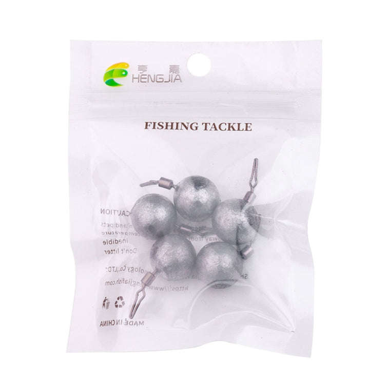 HENGJIA 5pcs/bag 20g Fishing Lead Pendant Sea Fishing Lua Spherical Spinning Biting Lead Fishing ...
