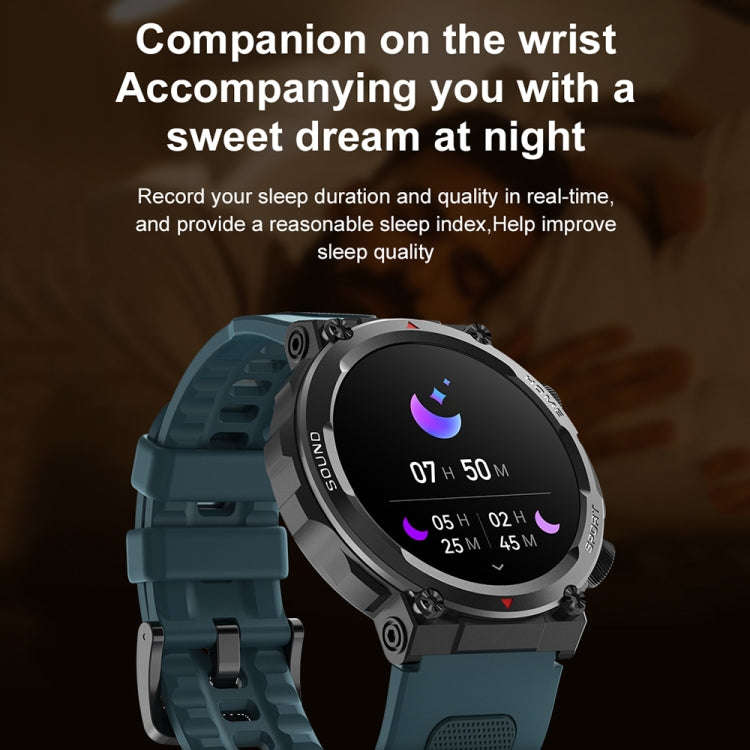 S56T Heart Rate/Blood Oxygen/Sleep Monitoring Bluetooth Call Outdoor Waterproof Smart Watch(Blue)