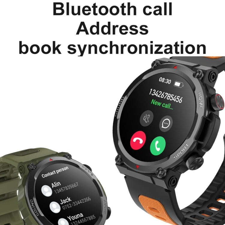 S56T Heart Rate/Blood Oxygen/Sleep Monitoring Bluetooth Call Outdoor Waterproof Smart Watch(Blue)