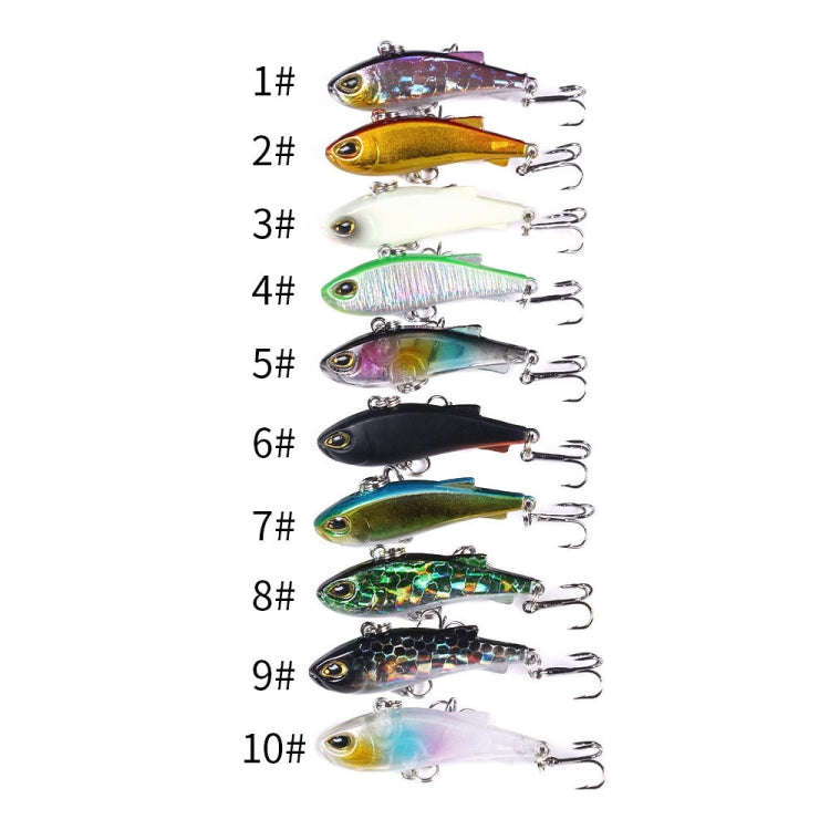 HENGJIA 4cm 4g Submerged Trembler Swimming VIB Luya Fish Bait Microbe Warbler Fake Bait(9)