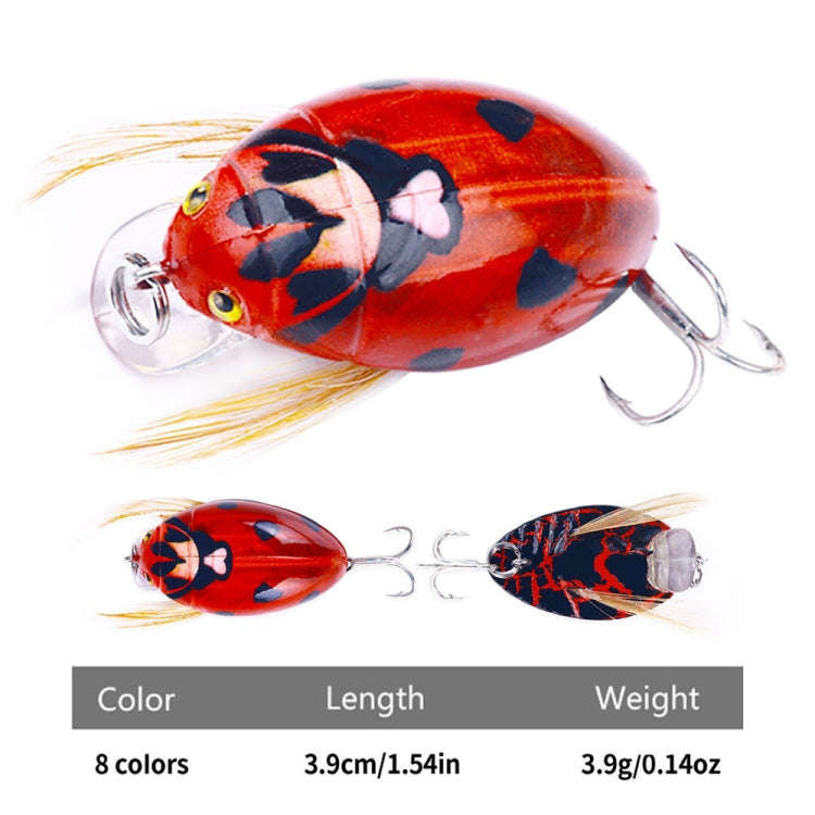 HENGJIA Insect Floating Water Bionic Bait Beetle Water Surface Bass Tap Fake Bait, Color: 1