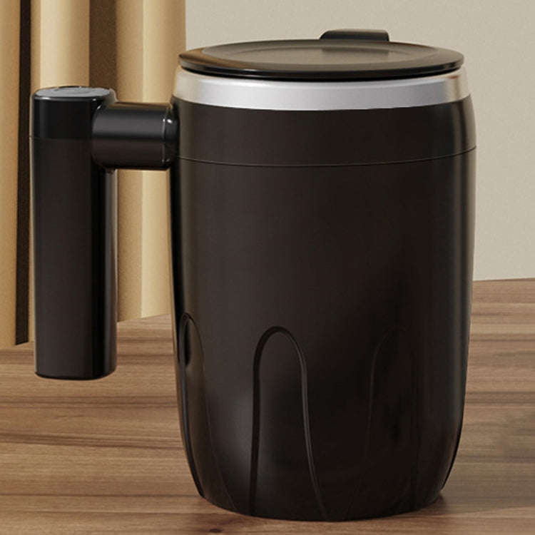 Automatic Stainless Steel Stirring Cup Portable Coffee Mug Magnetic Mug(Black)