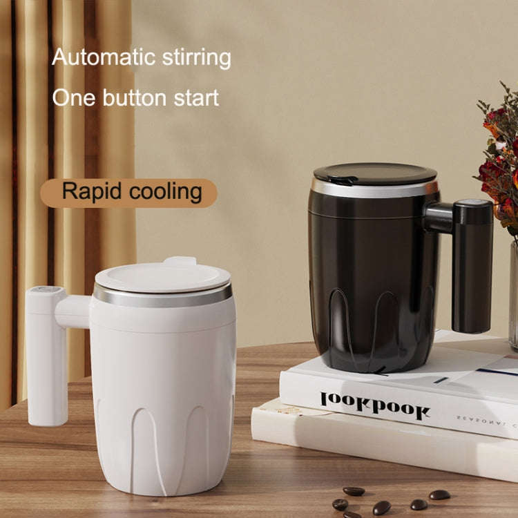 Automatic Stainless Steel Stirring Cup Portable Coffee Mug Magnetic Mug(Black)