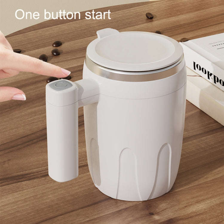 Automatic Stainless Steel Stirring Cup Portable Coffee Mug Magnetic Mug(Black)