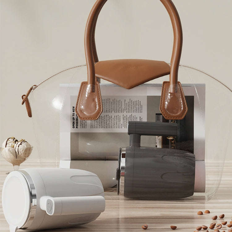 Automatic Stainless Steel Stirring Cup Portable Coffee Mug Magnetic Mug(Black)