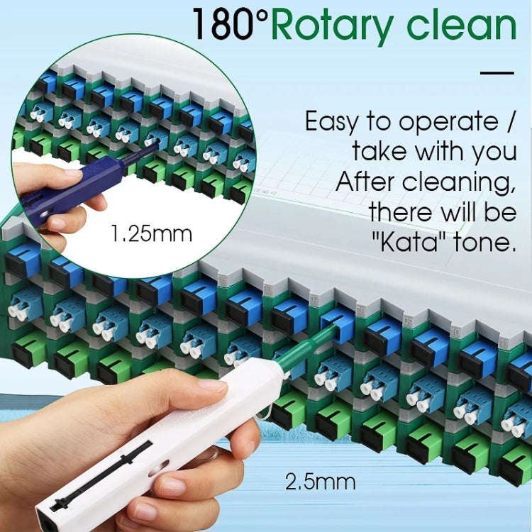 2pcs /Set Fiber Optic Cleaning Pen Endface Cleaner Fiber Optic Cleaning Tool for 1.25mm LC/Mu and...