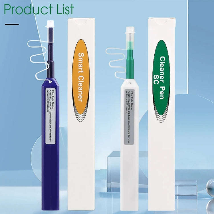 2pcs /Set Fiber Optic Cleaning Pen Endface Cleaner Fiber Optic Cleaning Tool for 1.25mm LC/Mu and...