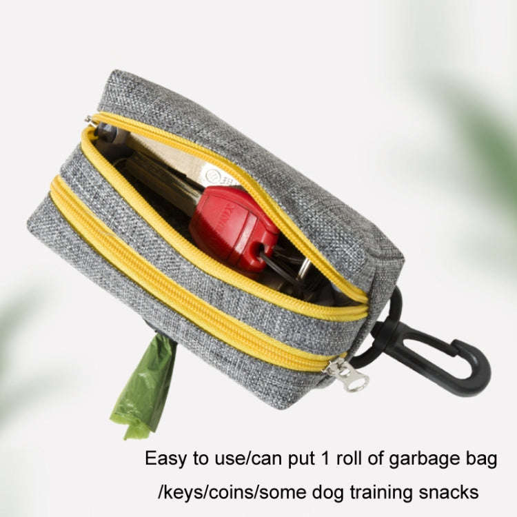 Outdoor Pet Waste Bag Dog Poop Collection Bag(Gray Green Dual Zipper)