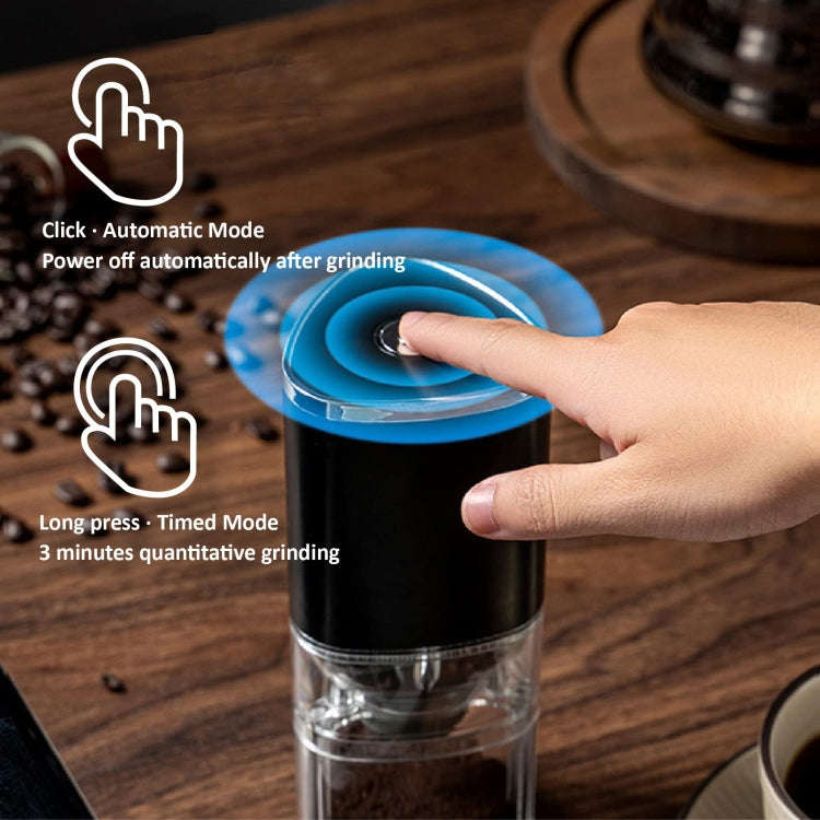 Coffee Electric Grinder Magnetic Snap-on Stainless Steel Blades Kitchen Gadgets(White)