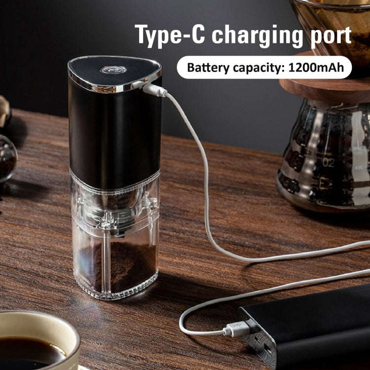 Coffee Electric Grinder Magnetic Snap-on Stainless Steel Blades Kitchen Gadgets(Black)