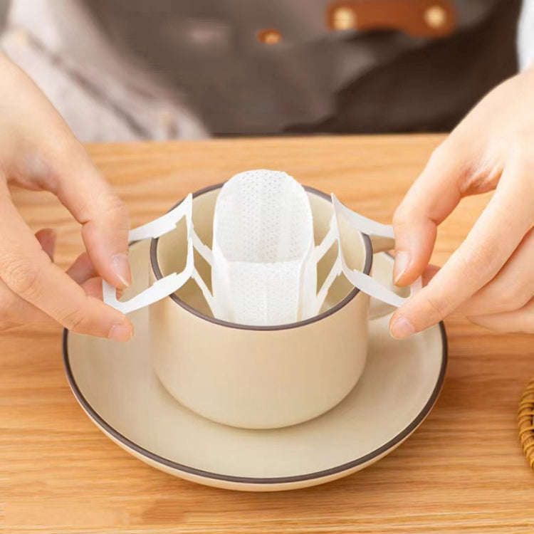 50pcs /Pack Ear-mounted Coffee Filter Portable Drip Coffee Filter Paper Coffee Powder Filter Bag