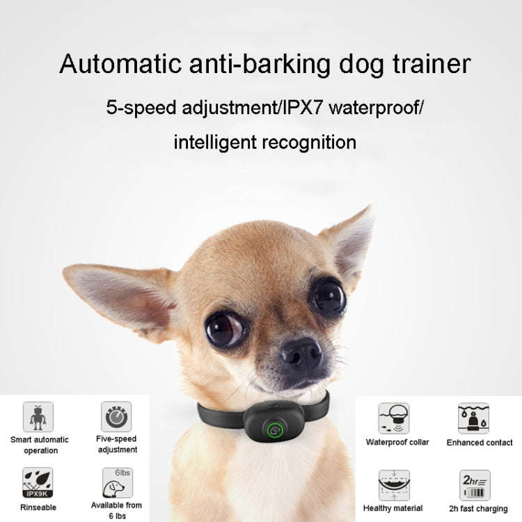 Auto Stop Barker Pet Collar Dog Trainer(Black)