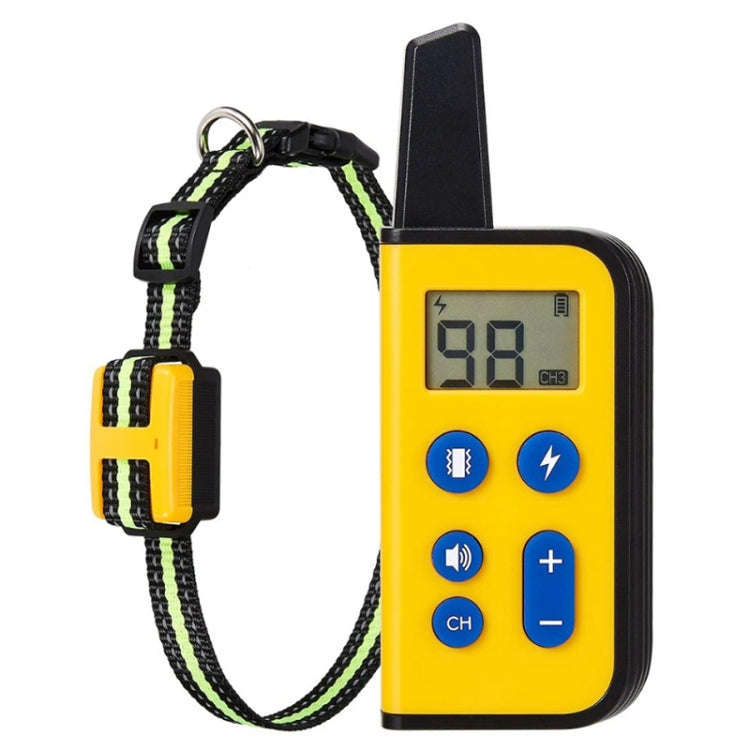 800m Remote Control Dog Trainer Stop Barker Vibration Pet Collar(Khaki)