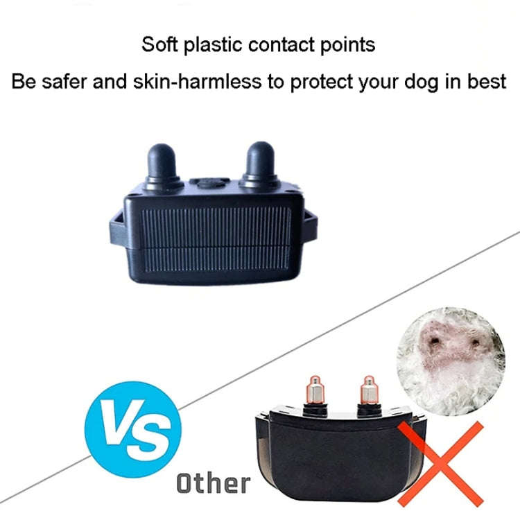 800m Remote Control Dog Trainer Stop Barker Vibration Pet Collar(Khaki)
