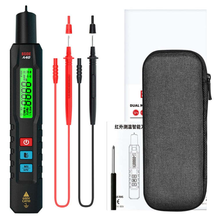 BSIDE A40 Infrared Thermometer Electric Pen Type Intelligent Multimeter VFC Inverter Voltage Test...