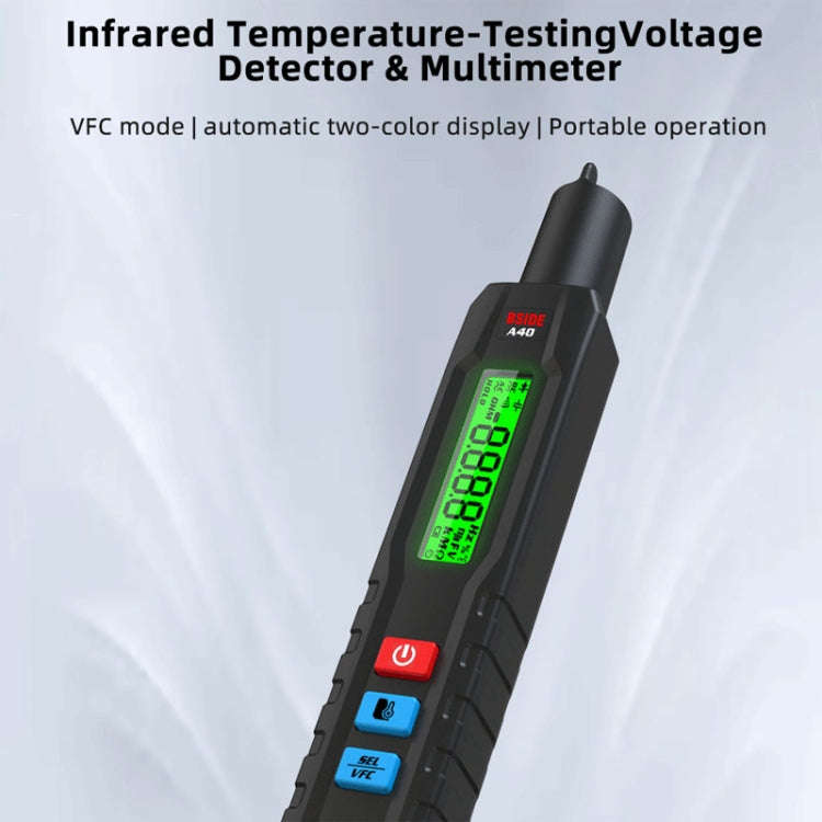 BSIDE A40 Infrared Thermometer Electric Pen Type Intelligent Multimeter VFC Inverter Voltage Test...