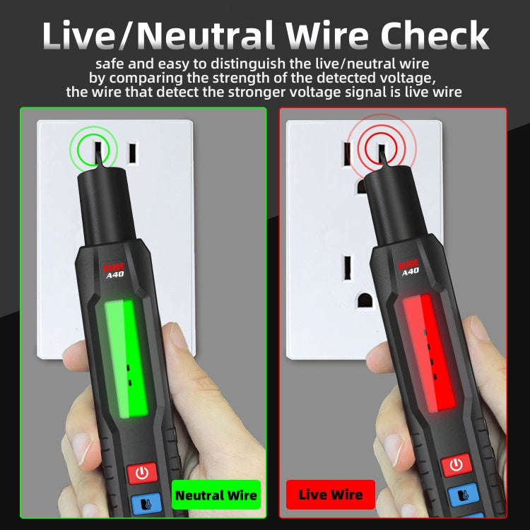 BSIDE A40 Infrared Thermometer Electric Pen Type Intelligent Multimeter VFC Inverter Voltage Test...