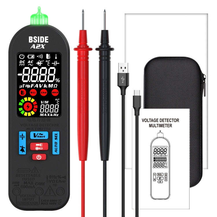 BSIDE A2X Charging Model Mini Digital Pen Auto Ranging Multimeter