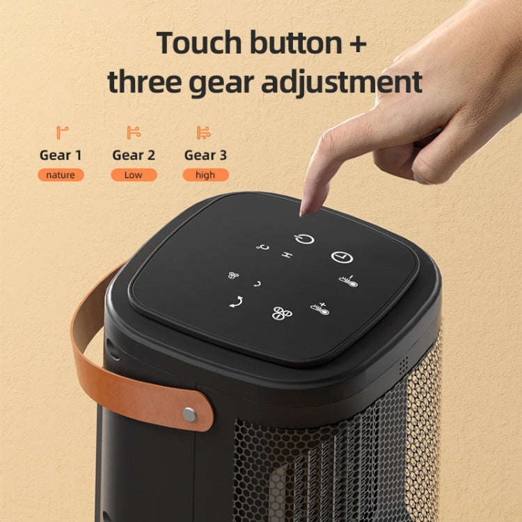 Remote Control Touch Screen Household Desktop PTC Instant Heating Heater, Style: US Plug(Electron...