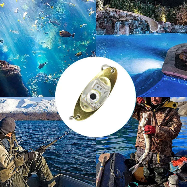 3.8G LED Underwater Lure Fish Tool Glowing Metal Fish Bait(Green)
