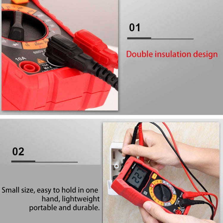 HT108L 600V 10A LCD Digital Multimeter DC Voltage Diode Frequency Multitester Current Tester