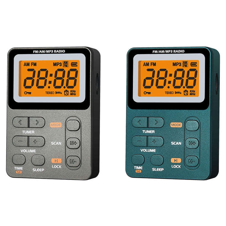 SH-01M Mini Portable Multifunctional Digital Display Two-Channel Radio, Size: JPN Version(Silver ...