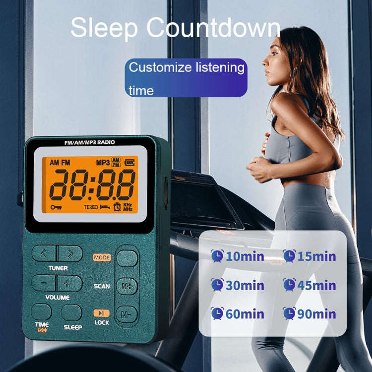 SH-01M Mini Portable Multifunctional Digital Display Two-Channel Radio, Size: JPN Version(Silver ...