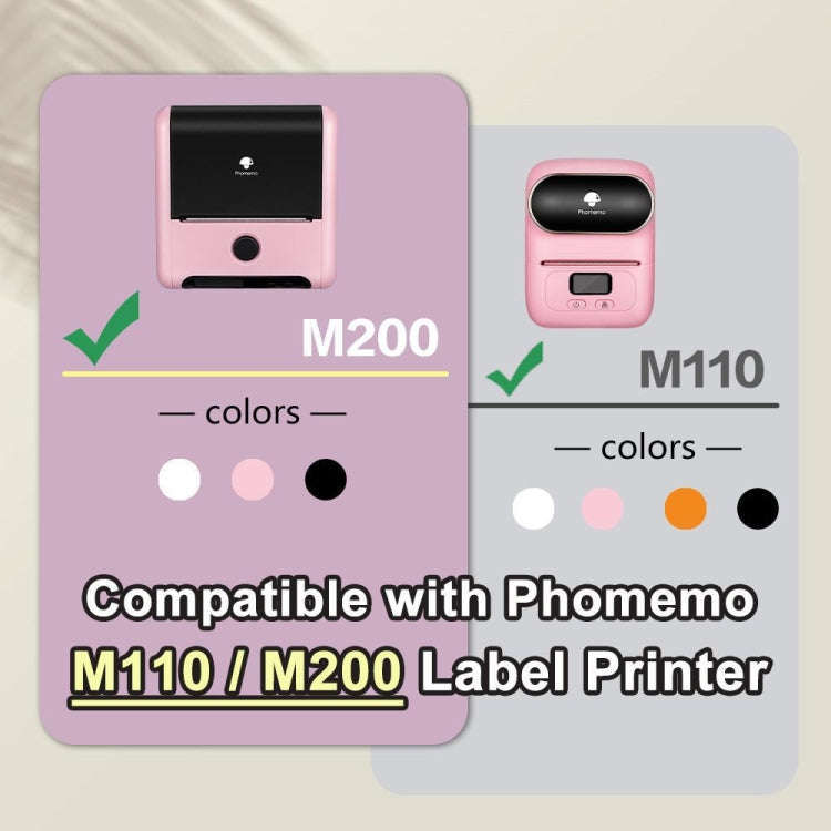 For Phomemo M110 / M200 100pcs /Roll 25x38mm Cable Self-Adhesive Thermal Labels(Red)