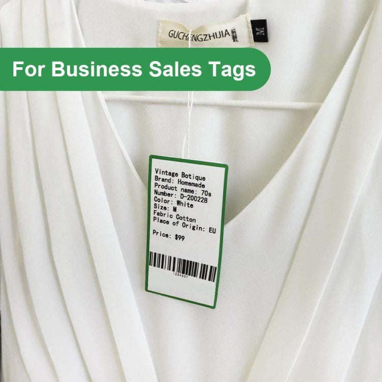 For Phomemo M110 / M200 100pcs /Roll 50x80mm Rainbow Frame White Self-Sticking Tag