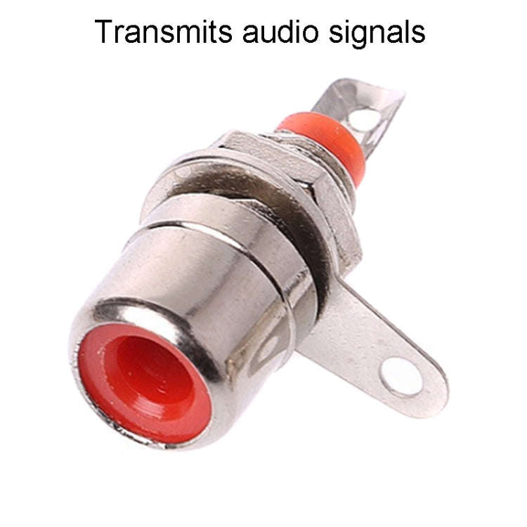 10pcs Small RCA Soldered Lotus Master AV Socket Audio Connector(Red)