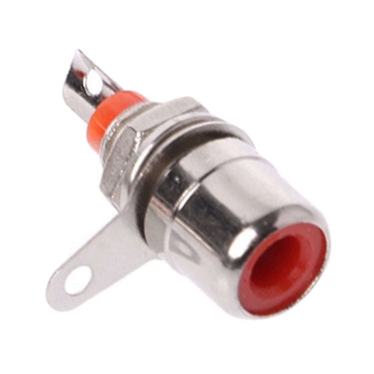 10pcs Small RCA Soldered Lotus Master AV Socket Audio Connector(Red)