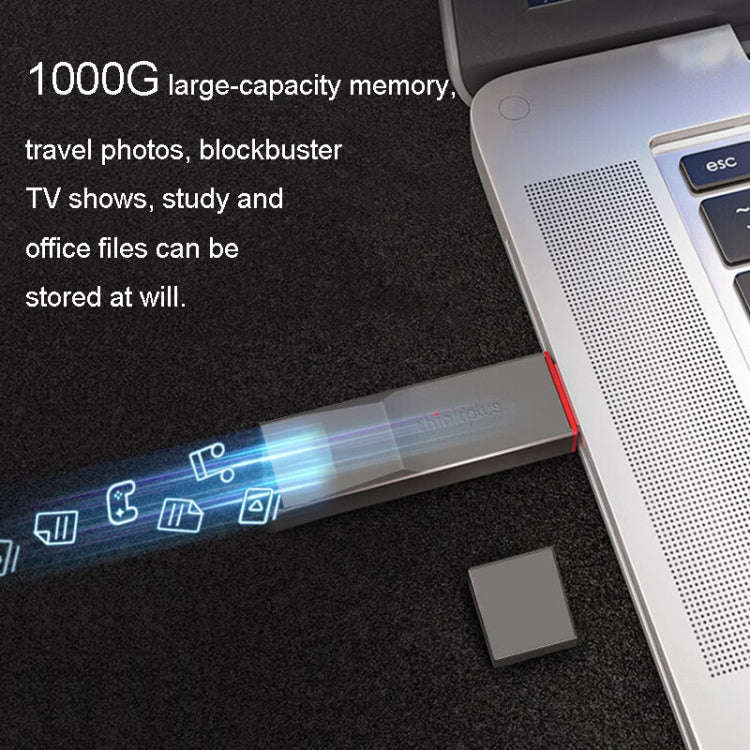 Lenovo Thinkplus TU180 Pro USB3.2 Metal Mobile Flash Drive, Capacity: 1000G
