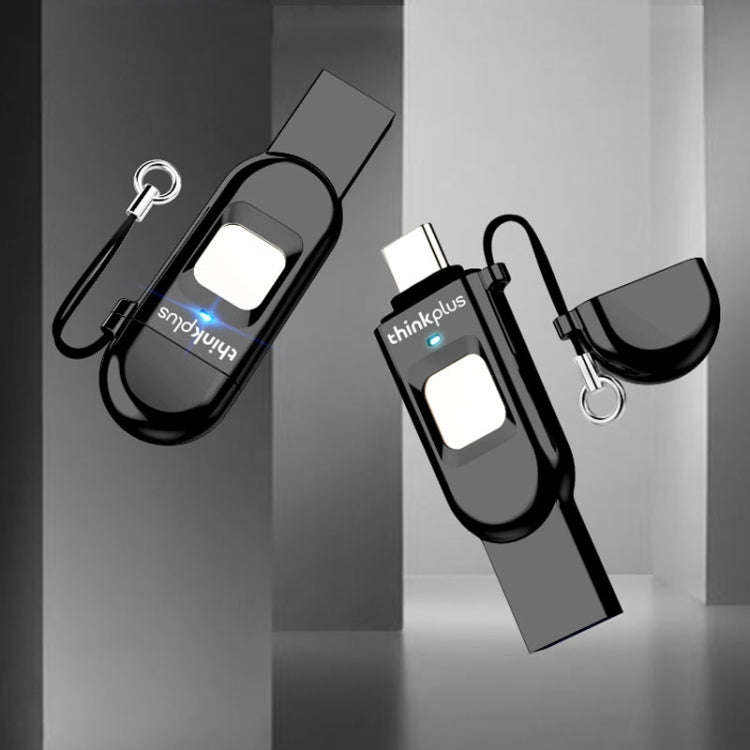 Lenovo Thinkplus TFU301 Dual Interface Type-C+USB Fingerprint Encrypted USB Flash Drive, Capacity...