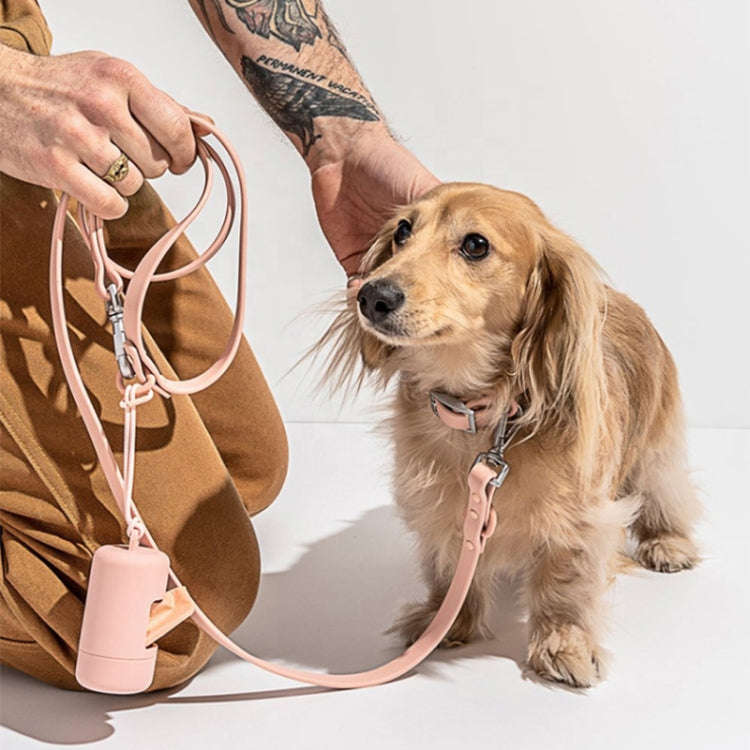 Pet Poop Bag Dispenser Dog Toilet Bowl Dispenser For Waste Bags(Pink)