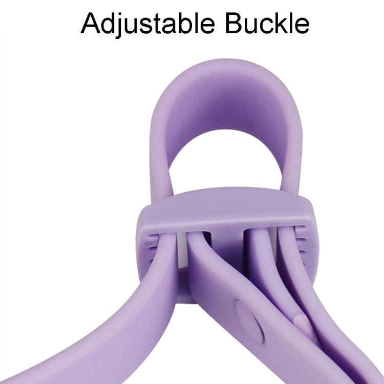 Adjustable Leash Dog Collar Waterproof Pet Traction Coil, Size: M(Purple)