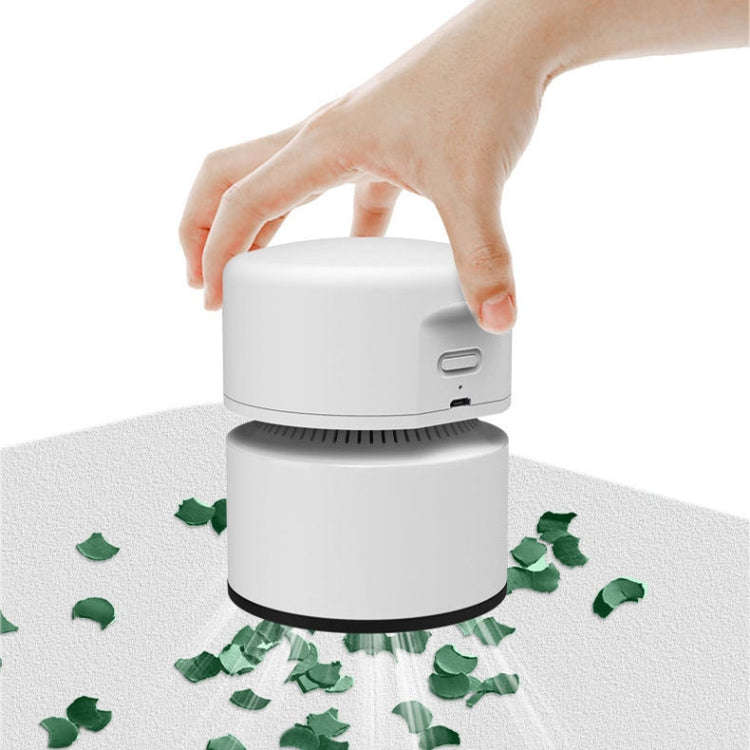 Desktop Mini Vacuum Cleaner USB Rechargeable Office Home Portable Paper Cleaner(Green)