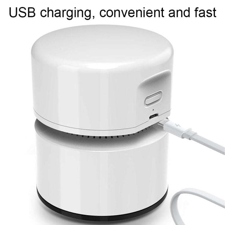 Desktop Mini Vacuum Cleaner USB Rechargeable Office Home Portable Paper Cleaner(Green)