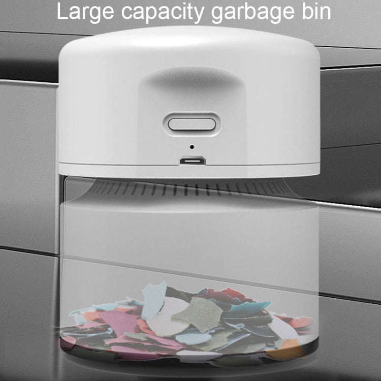 Desktop Mini Vacuum Cleaner USB Rechargeable Office Home Portable Paper Cleaner(White)