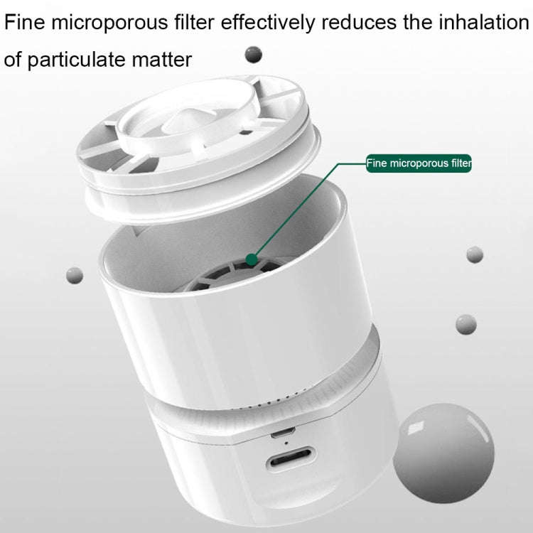 Desktop Mini Vacuum Cleaner USB Rechargeable Office Home Portable Paper Cleaner(White)