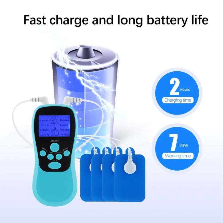 Multifunctional Low Frequency Pulse Meridian Physiotherapy Massage Instrument, Color: Blue Standard