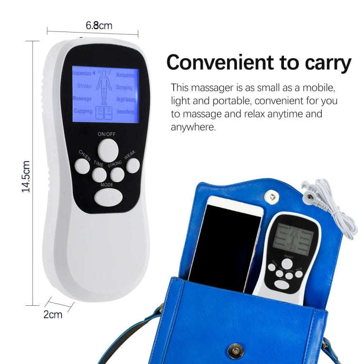 Multifunctional Low Frequency Pulse Meridian Physiotherapy Massage Instrument, Color: Blue Standard