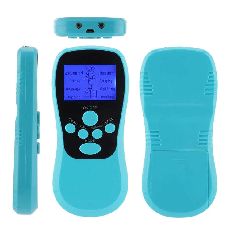 Multifunctional Low Frequency Pulse Meridian Physiotherapy Massage Instrument, Color: Blue Standard