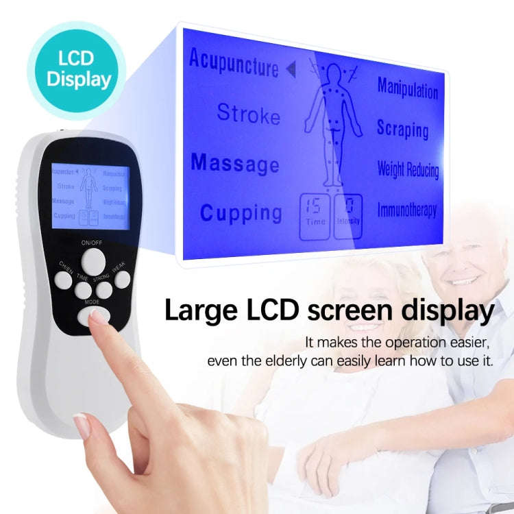 Multifunctional Low Frequency Pulse Meridian Physiotherapy Massage Instrument, Color: Blue Standard