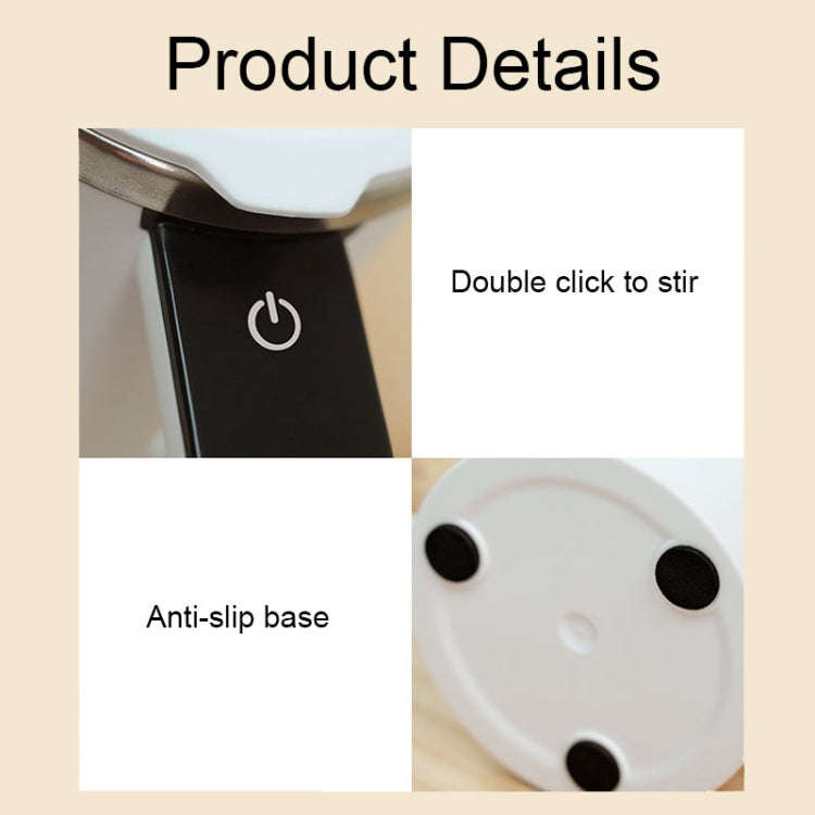 JB-01 Intelligent Temperature Measuring Magnetic LCD Digital Display Automatic Mixing Cup(White)